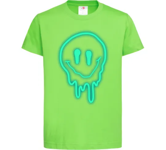 Детская футболка Смайл люмінесцентний Лаймовый фото