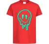 Детская футболка Смайл люмінесцентний Красный фото