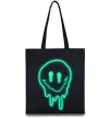 Еко-сумка Смайл люмінесцентний Чорний фото