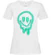 Жіноча футболка Смайл люмінесцентний Білий фото
