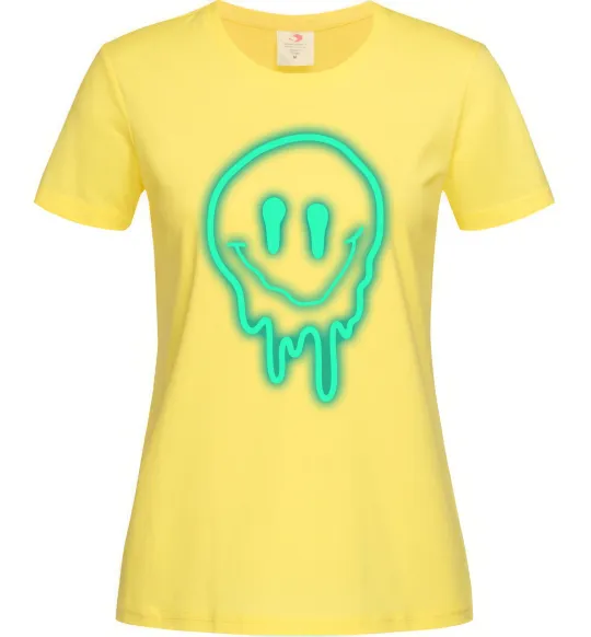 Жіноча футболка Смайл люмінесцентний Лимонний фото