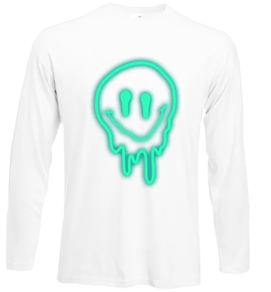 Лонгслів Смайл люмінесцентний Білий фото