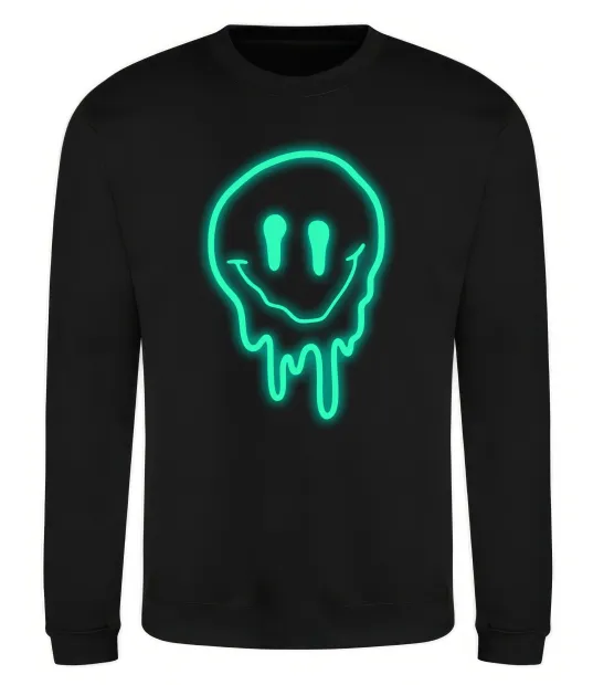 Світшот Смайл люмінесцентний Чорний фото