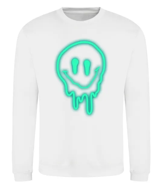 Світшот Смайл люмінесцентний Білий фото