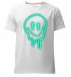 Чоловіча преміум футболка Смайл люмінесцентний Білий фото