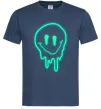 Чоловіча футболка Смайл люмінесцентний Темно-синій фото