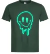 Чоловіча футболка Смайл люмінесцентний Темно-зелений фото