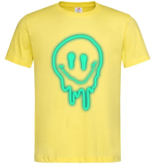 Чоловіча футболка Смайл люмінесцентний Лимонний фото