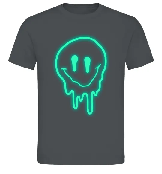 Чоловіча футболка Смайл люмінесцентний Графіт фото