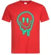 Чоловіча футболка Смайл люмінесцентний Червоний фото