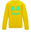Дитячий світшот Смайл з хрестиками люмінесцентний Сонячно жовтий фото