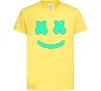 Детская футболка Смайл з хрестиками люмінесцентний Лимонный фото