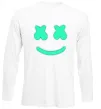 Лонгслив Смайл з хрестиками люмінесцентний Белый фото