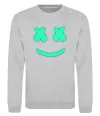 Свитшот Смайл з хрестиками люмінесцентний Серый меланж Свитшот Смайл з хрестиками люмінесцентний Серый меланж фото