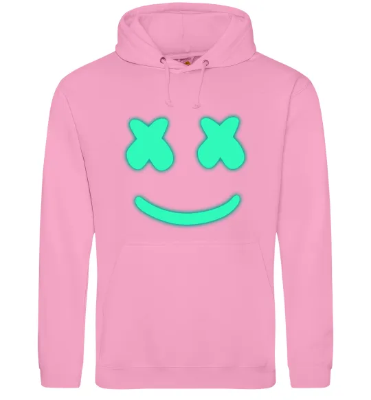 Мужская толстовка (худи) Смайл з хрестиками люмінесцентний Розовый фото