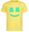 Чоловіча футболка Смайл з хрестиками люмінесцентний Лимонний фото