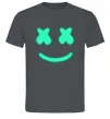 Чоловіча футболка Смайл з хрестиками люмінесцентний Графіт фото