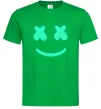 Чоловіча футболка Смайл з хрестиками люмінесцентний Зелений фото