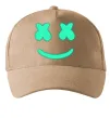 Кепка Смайл з хрестиками люмінесцентний Песочный фото