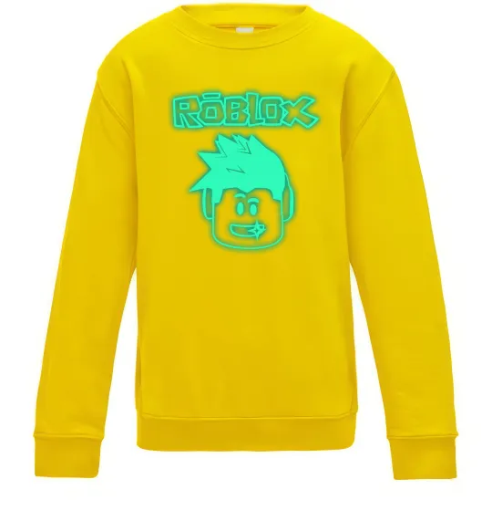 Детский Свитшот Роблокс світловідбиваючий люмінесцентний Солнечно желтый фото