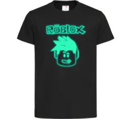 Дитяча футболка Роблокс люмінесцентний Чорний фото