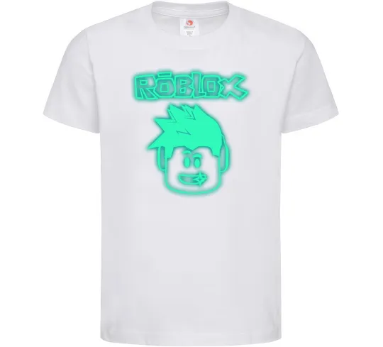 Дитяча футболка Роблокс люмінесцентний Білий фото