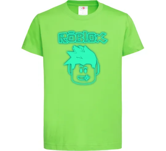 Дитяча футболка Роблокс люмінесцентний Лаймовий фото
