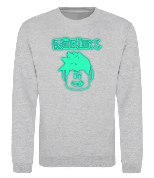 Свитшот Роблокс люмінесцентний Серый меланж фото