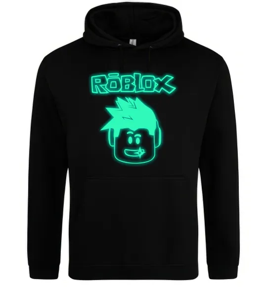 Жіноча толстовка (худі) Роблокс люмінесцентний Чорний фото