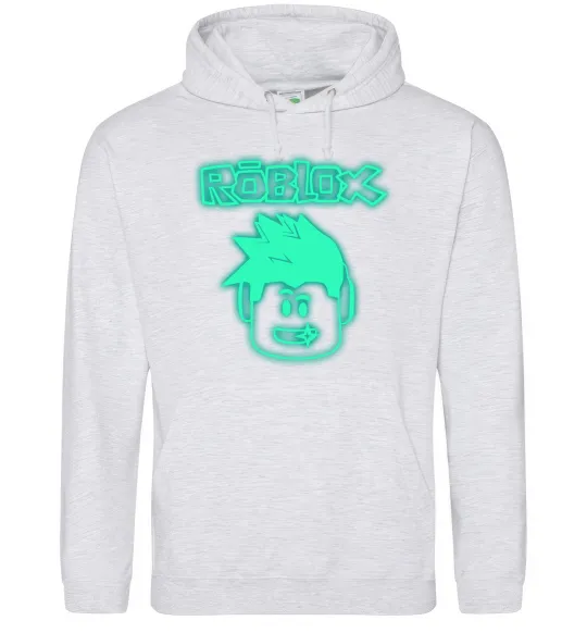 Жіноча толстовка (худі) Роблокс люмінесцентний Сірий меланж фото