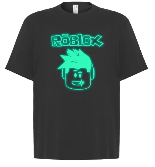 Футболка Оверсайз Роблокс люмінесцентний Черный фото