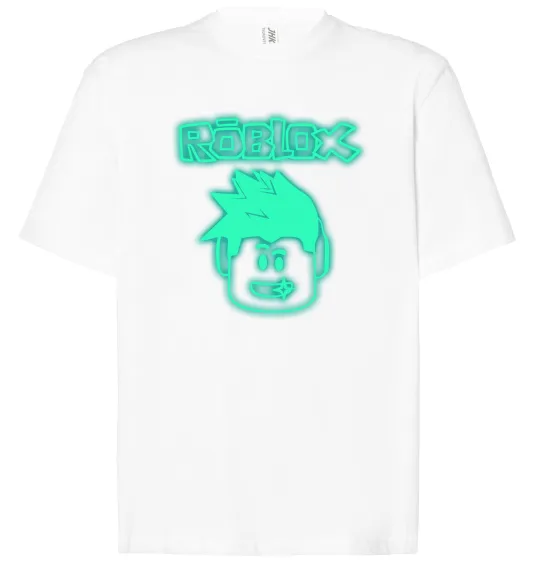 Футболка Оверсайз Роблокс люмінесцентний Белый фото