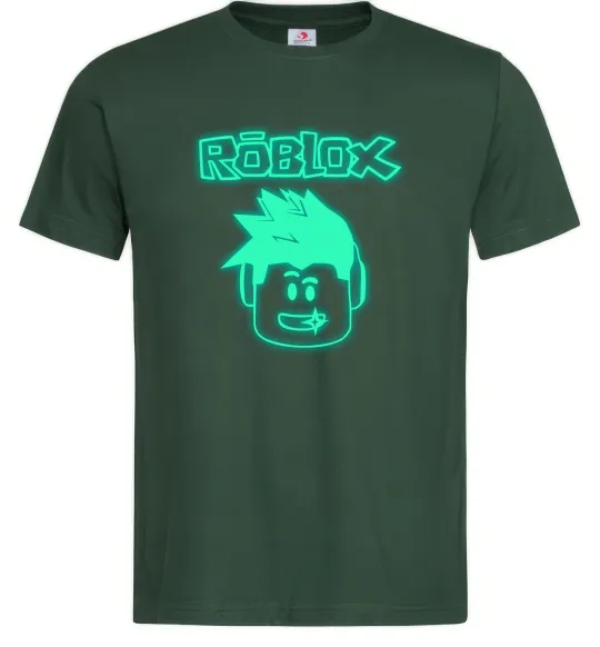 Мужская футболка Роблокс люмінесцентний Темно-зеленый фото