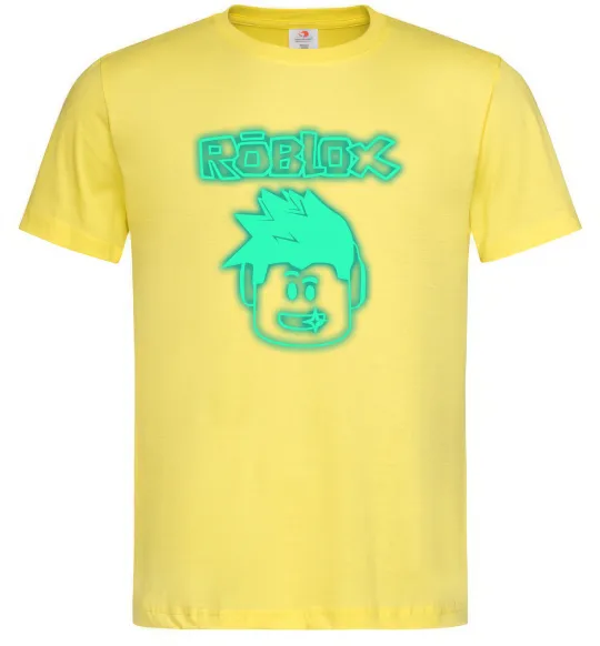Мужская футболка Роблокс люмінесцентний Лимонный фото