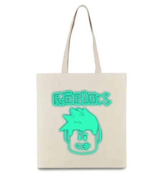 Еко-сумка Роблокс люмінесцентний Бежевий фото