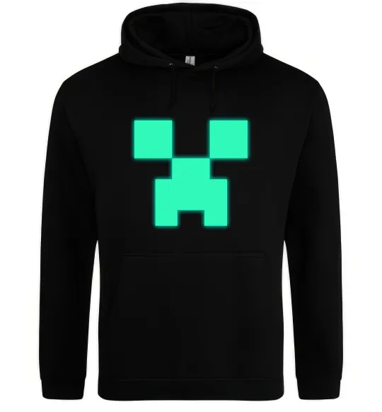 Чоловіча толстовка (худі) Кріпер люмінесцентний Чорний фото