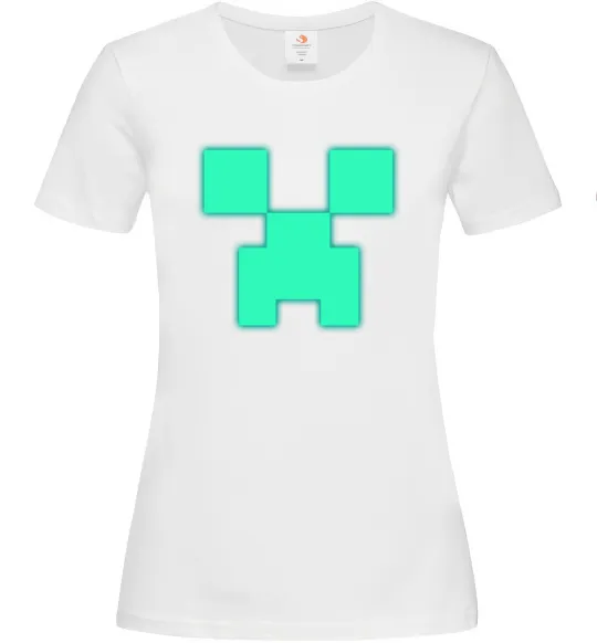 Женская футболка Кріпер люмінесцентний Белый фото