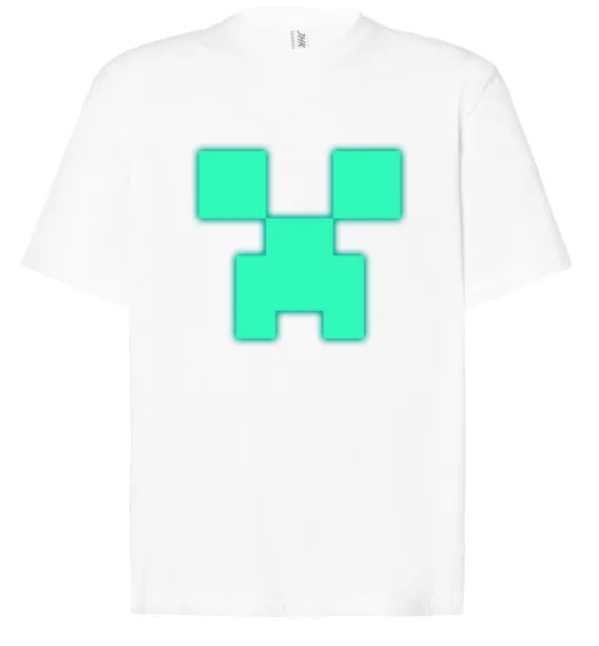 Футболка Оверсайз Кріпер люмінесцентний Белый фото