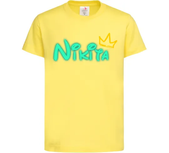 Дитяча футболка Іменний люмінесцентний Лимонний фото