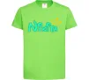 Дитяча футболка Іменний люмінесцентний Лаймовий фото