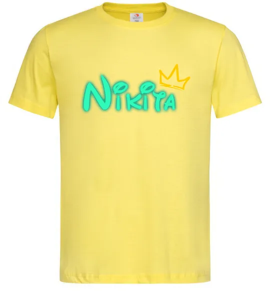 Мужская футболка Іменний люмінесцентний Лимонный фото