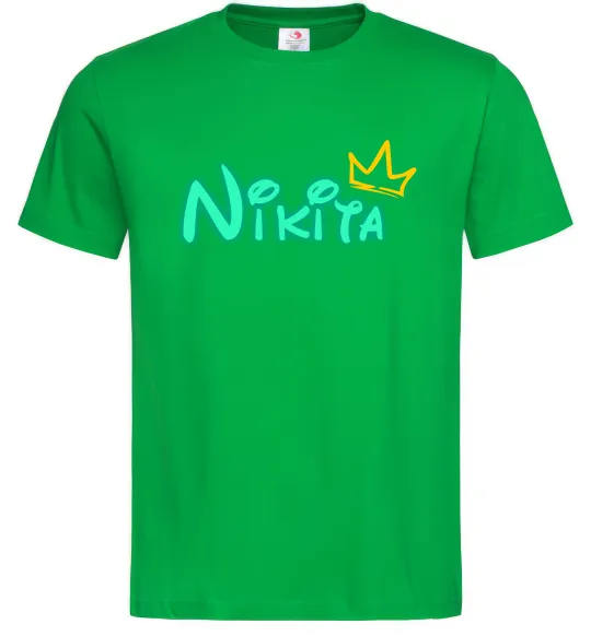 Мужская футболка Іменний люмінесцентний Зеленый фото
