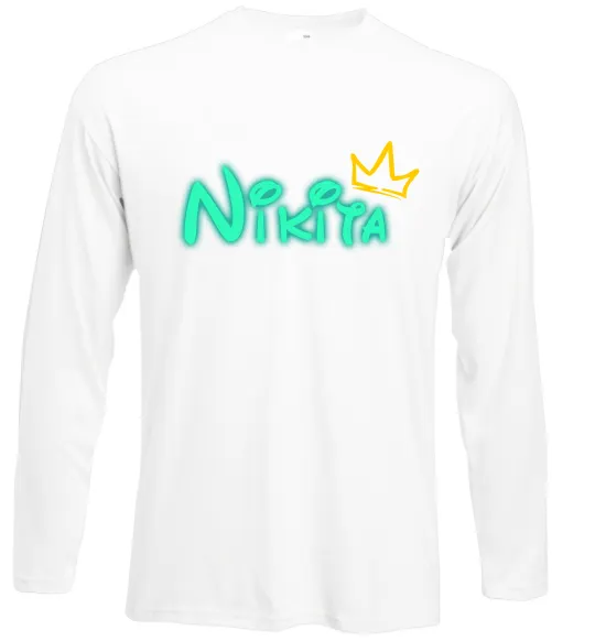 Лонгслив Іменний люмінесцентний Белый фото