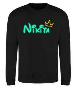 Свитшот Іменний люмінесцентний Черный фото