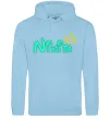 Чоловіча толстовка (худі) Іменний люмінесцентний Блакитний фото
