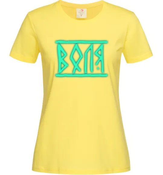 Женская футболка Воля люмінесцентний Лимонный фото