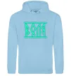 Чоловіча толстовка (худі) Воля світлонакопичувальний напис Блакитний фото