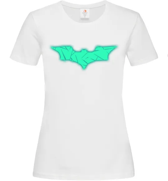 Женская футболка Бетмен Люмінесцентний Белый фото