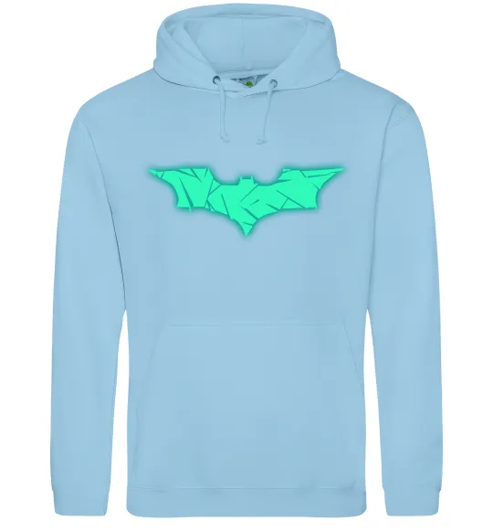 Чоловіча толстовка (худі) Бетмен Світловідбиваючий принт Блакитний фото