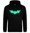 Женская толстовка (худи) Бетмен Люмінесцентний Черный фото